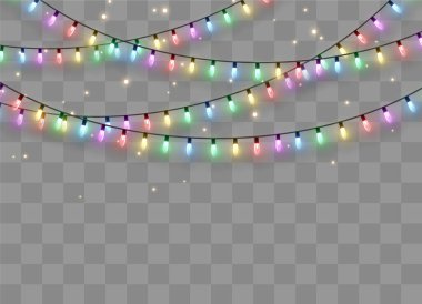 Noel ışıkları, parıldayan çelenkler..