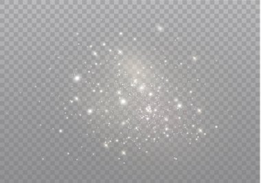 Toz kıvılcımları, altın yıldızlar özel bir ışık.
