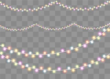 Noel ışıkları, parıldayan çelenkler..