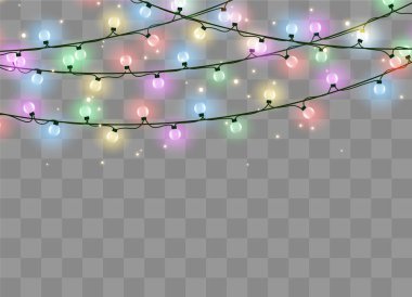 Noel ışıkları, parıldayan çelenkler..