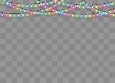 Noel ışıkları, parıldayan çelenkler..