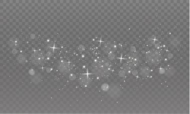 Toz kıvılcımları, altın yıldızlar özel bir ışık.