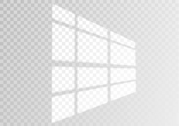 La fenêtre de superposition transparente et l'ombre des stores. — Image vectorielle