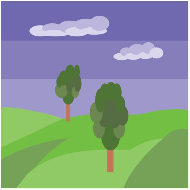 Yaz güzel manzara vektör