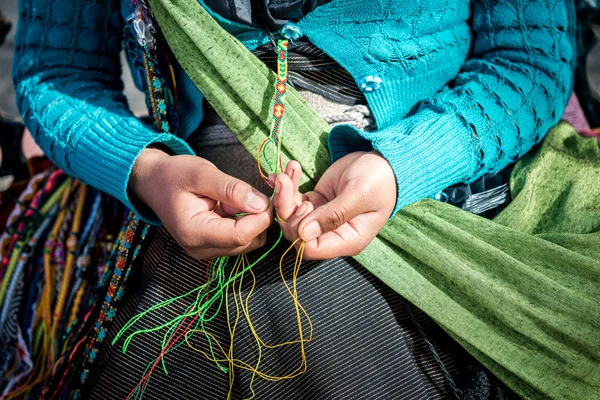 Hands working on a craft — Stock Photo, Image