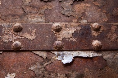 Metal Rusty desen aşınmış. Arka plan dokulu. Eski adobe duvar.