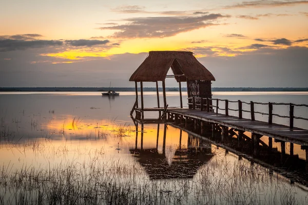 Sunrise Bacalar lagün, Meksika, Riviera Maya