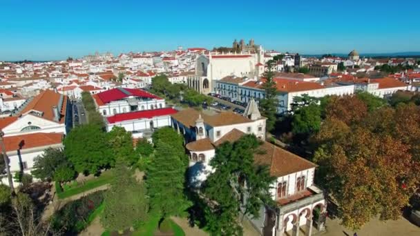 Evora ville vue aérienne panoramique — Video