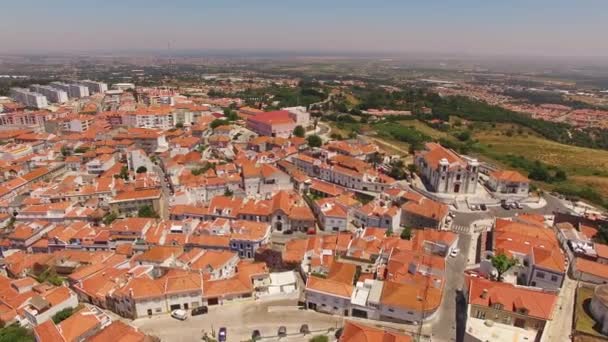 Centro histórico de Palmela vista aérea Portugal — Vídeo de stock