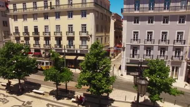 Baixa-Chiado της Λισαβόνας largo de camoes 15.06.2016 — Αρχείο Βίντεο