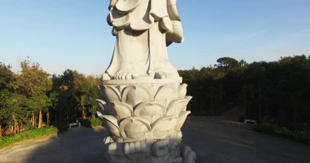 Buddha staty antenn video — Stockvideo