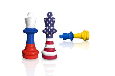 Satranç Rusya, ABD ve Ukrayna bayraklarından yapıldı