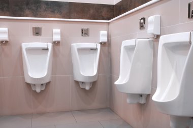 pisuar satır ile modern tuvalet iç