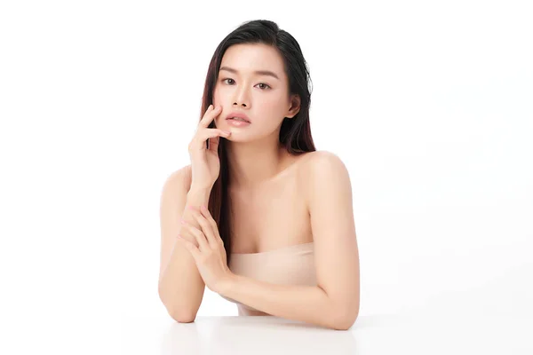 피부를 아름다운 아시아인 아름다움 아시아 초상화 — 스톡 사진