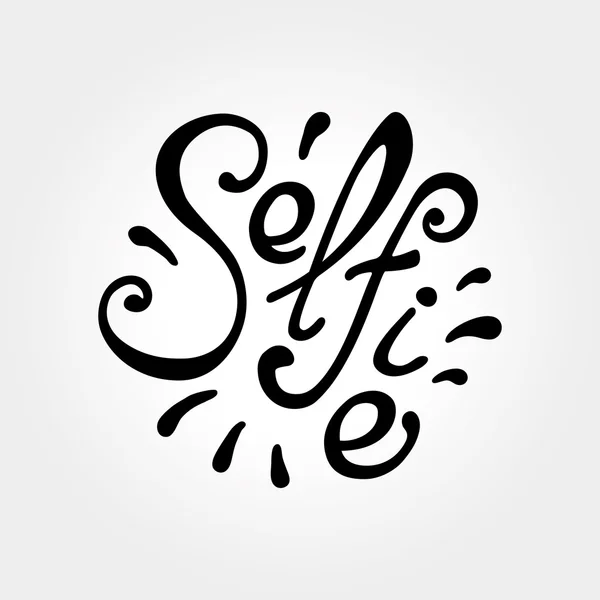 Selfie logotype sign Stock Illustration