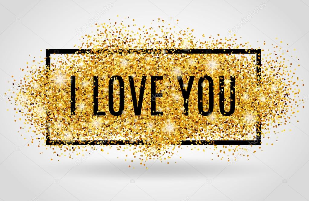 I Love You Gold Glitter On White Background Stock Vector Image By C Pirinairina I Love You Gold Glitter On White Background Stock Vector Image By C Pirinairina