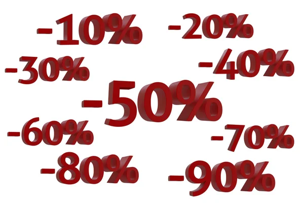 3d-model % discount — Stock Photo, Image