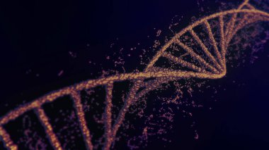 Bilim Biyoteknoloji DNA çizimi ve soyut illüstrasyon