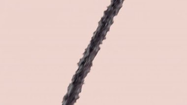 Üç boyutlu şampuan ya da saç tellerini besleyen serum animasyonu, hasarlı saç yapısının onarımı, dayanıklılığın artırılması, pürüzsüzlük ve sağlıklı parlaklık. Saç bakımı güzellik konsepti.