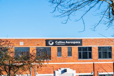 Wolverhampton, İngiltere - 28 Ocak 2026: ABD merkezli havacılık ve teknoloji şirketi Collins Aerospace 'in dış tabelaları.
