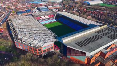 Birmingham, İngiltere - 14 Şubat 2026: Birmingham, İngiltere 'deki Villa Park' ın insansız hava aracı çekimi Premiership Football Team, Aston Villa 'nın evi