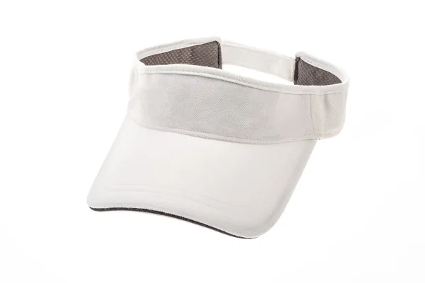 Adult white golf visor on white background — Stock Photo, Image