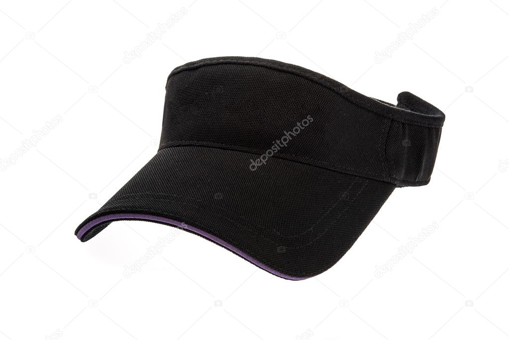 Adult black golf visor