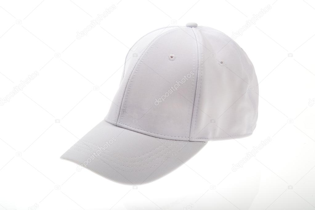 Adult white golf cap on white background