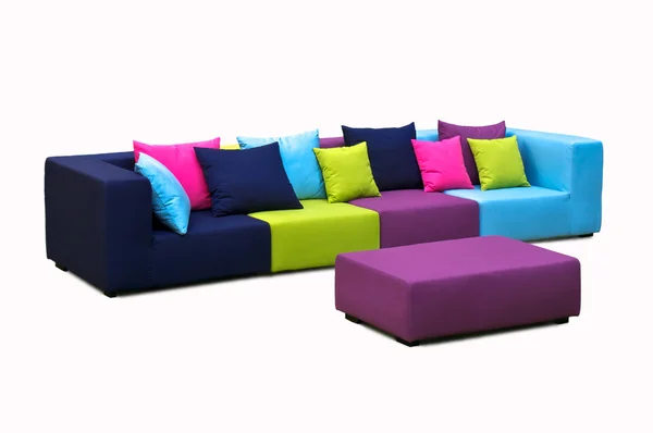 Εξωτερική καναπέ σε πολλά χρώματα — Φωτογραφία Αρχείου
