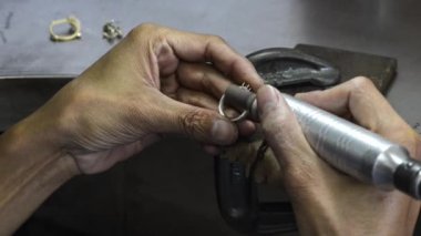 Gümüş Yüzük parlatma zımpara ve mücevher Temizleme