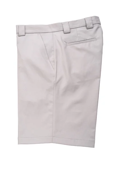 Krátké šedé kalhoty pro muže, izolované — Stock fotografie