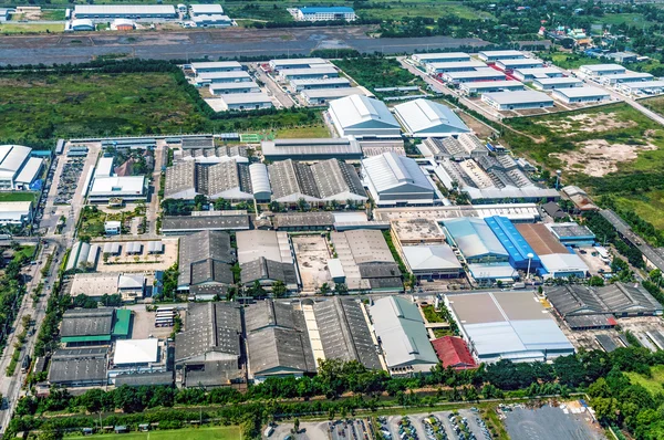 Endüstriyel Emlak arazi geliştirme inşaat havadan görünümü