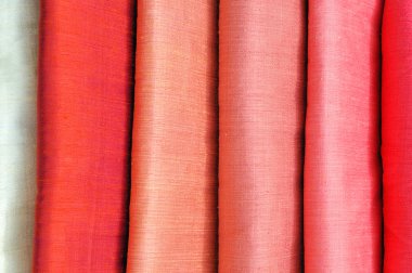 İpek kumaşlar yapılmış boya Tay ipek el