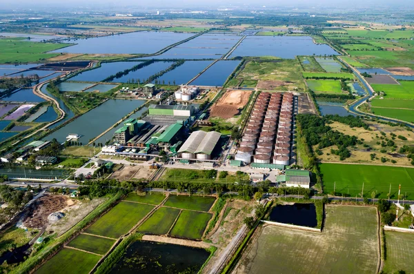 Fotografía aérea de agricultura y agricultura — Foto de Stock