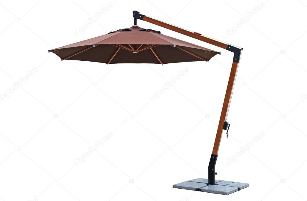 Umbrella used with garden furniture