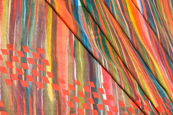 Jedwabne tkaniny ręcznie barwnika, ręcznie malowane jedwabie — Zdjęcie stockowe