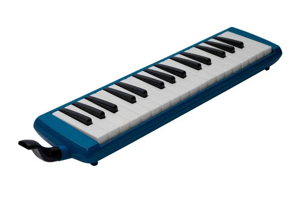 Beyaz arka plan üzerinde melodika izole müzik aleti