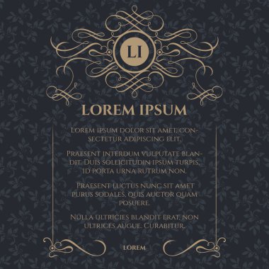 Kaligrafi çerçeve. Grafik tasarım sayfa.