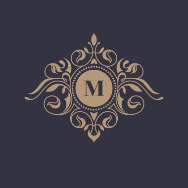 Çiçek Monogram. Grafik Tasarım sayfaları, iş işareti, butikler
