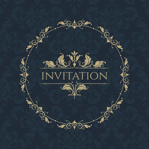 Bordures et cadre classiques. Modèle pour cartes de vœux, invitations, menus . — Image vectorielle