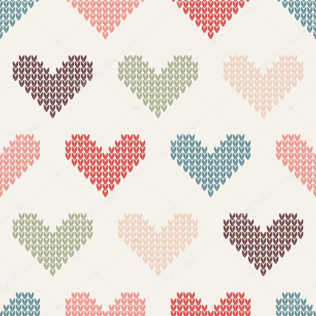 Pattern of colored hearts.