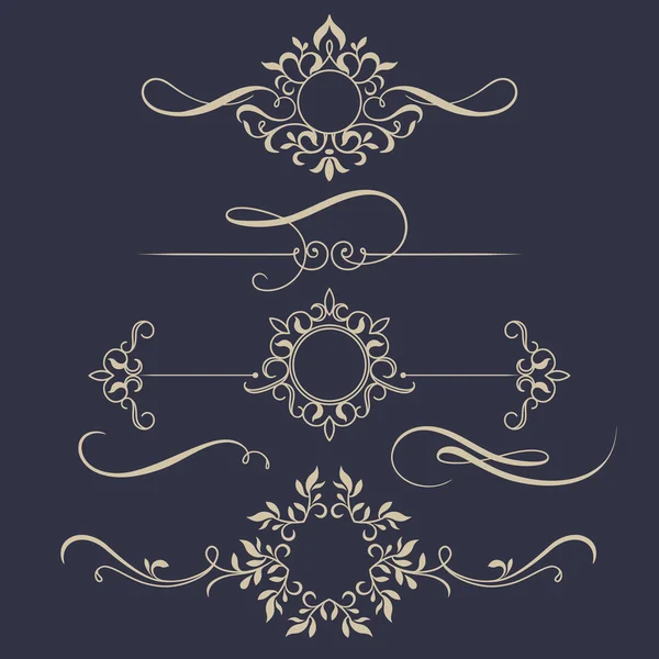 Set of floral monogram. — Stock Illustration Set of floral monogram. Vector Graphics