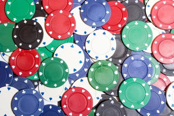 Poker chips stack background — Stock Photo, Image