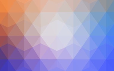 Üçgenler ve degrade origami tarzı oluşur çok renkli mavi, sarı, turuncu poligonal tasarım deseni.