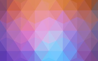 Üçgenler ve degrade origami tarzı oluşur çok renkli mavi, sarı, turuncu poligonal tasarım deseni.