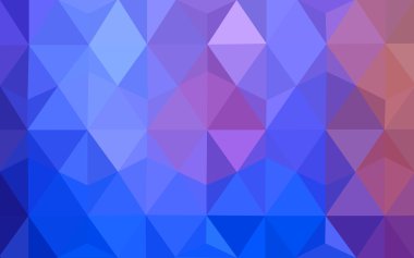 Üçgenler ve degrade origami tarzı oluşur çok renkli mavi, kırmızı kenarlı tasarım deseni.
