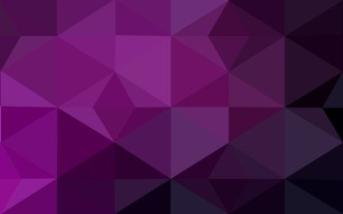 Üçgenler ve degrade origami tarzında oluşan koyu pembe poligonal tasarım deseni.