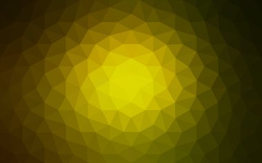 Üçgenler ve degrade origami tarzı oluşur çok renkli koyu yeşil, sarı, turuncu poligonal tasarım deseni.