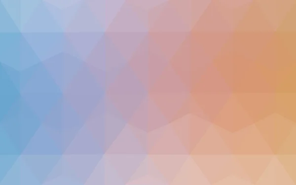 Mehrfarbiges blaues, gelbes, orangefarbenes polygonales Muster, das aus Dreiecken und einem Farbverlauf im Origami-Stil besteht. — Stockvektor