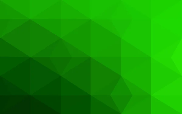 Patrón de diseño poligonal verde, que consiste en triángulos y gradiente en estilo origami . — Vector de stock